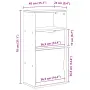 vidaXL Страничен шкаф с чекмедже ODDA 40x24x79cm масивна дървесина бор, снимка 10
