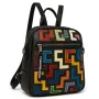 Дамска раница-чанта с цветен принт и регулируеми презрамки, снимка 4