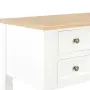 vidaXL Писалище, бяло, 109,5x45x77,5 см, дърво, снимка 5