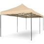 Луксозна градинска шатра KraftWorld 3×6 м – премиум бежово платнище, сгъваема конструкция, снимка 2