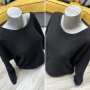 Дамски пуловер / черен / с бляскави частици 