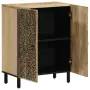 vidaXL Страничен шкаф 60x33x75 см манго масивно дърво, снимка 4