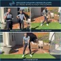 ME AND MY GOLF Постелка за голф с двойна трева, включва видеоклипове с инструкции за обучение, черна, снимка 6