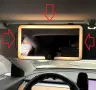 Универсално огледало за сенник с LED осветление 23.5x12.7 см, снимка 5