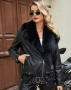 Дамско модерно зимно кожено яке, снимка 2