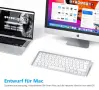 Bluetooth клавиатура OMOTON KB066 за Mac и др., компактна безжична клавиатура, цвят: сребристо/бяло , снимка 2