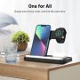 4 в 1 интелигентно безжично зарядно устройство,iPhones,iWatch всички QI-съвместими устройства, снимка 5