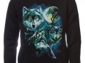 Нов детски суичър с дигитален печат Три вълка, пълнолуние, Серия вълци, снимка 5