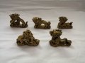 Комплект сувенири статуетки китайски дракони в бронзов цвят, снимка 3