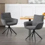 Комплект от 2 трапезни стола HOMCOM, въртящи се, снимка 2
