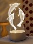 Лед нощна лампа с делфини за подарък , снимка 1 - Други - 41755523
