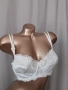 LISE CHEMEL 75 E Бял сутиен от сатен и дантела , снимка 3