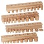 Дървени цилиндри теглилки с дръжки професионални Монтесори материали, снимка 3