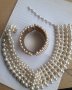 Посребрена фешън Арт огърлица,колие,медальон ,стилни бутикови бижута,комплект,арт, снимка 15
