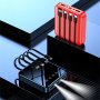 Външна батерия Power bank с 4 кабела 20 000 mAh + чанта, калъф, химикал, подложка за зареждане ПРОМО, снимка 3