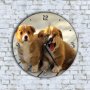 Стенен Часовник - Сладки Малки Кучета Бебета Кученца, снимка 1 - Стенни часовници - 40131261