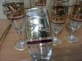 Стъклени чаши с позлата гравирани , снимка 4