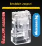 Комплект от 50 броя RJ45 CAT6/CAT5e конектори тип „Pass-Through“ (преходни) – позлатени 8P8C модулни, снимка 15