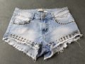 Miss Two S размер къси дънкови панталонки с метални елементи, снимка 2