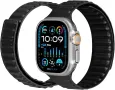 maogoam Mag-Link магнитна кожена каишка за Apple Watch Ultra 2 49 mm (2022-2024), черна, снимка 2