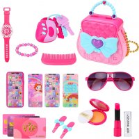 Нов Комплект 17 части детски аксесоари грим чанта за момиче 3+ Подарък дете, снимка 1 - Други - 39687381