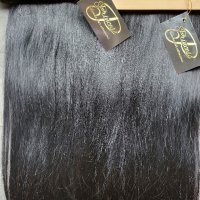 👑100%естествена коса с клипси 62 см 100 гр👑, снимка 4 - Аксесоари за коса - 42210644