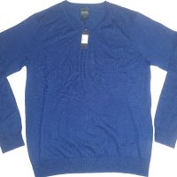 Mario Conti Berto merino V neck (XL) мъжки пуловер 100% Merino Wool , снимка 1 - Пуловери - 42544556