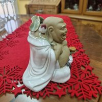 Уникална антикварна китайска порцеланова фигура статуетка , снимка 4 - Антикварни и старинни предмети - 41641809