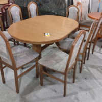 Комплект разтегателна маса с 8 стола, снимка 2 - Маси - 44748455