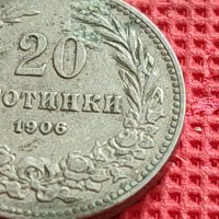 МОНЕТА 20 стотинки 1906г. КНЯЖЕСТВО БЪЛГАРИЯ ФЕРДИНАНД ПЪРВИ ЗА КОЛЕКЦИОНЕРИ 39673, снимка 2 - Нумизматика и бонистика - 42545871