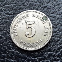 Стара монета 5 пфенига 1913 г. буква  А -Германия - 110 годишна !, снимка 12 - Нумизматика и бонистика - 39791105