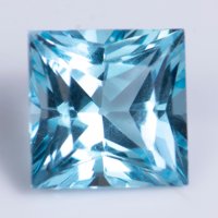 Син топаз 3.86ct 8.6mm принцеса шлифовка, снимка 1 - Други - 41023808