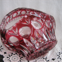 * BOCHEMIA * - кристална кошница !, снимка 9 - Антикварни и старинни предмети - 44560795
