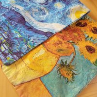 Платнена торбичка,чанта Ван Гог картини- Слънчогледите и Звездна нощ, снимка 4 - Чанти - 41844397