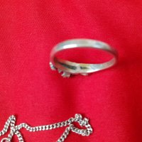 Сребърени пръстен и ланец синджир верижка 835 925, снимка 10 - Пръстени - 41021621