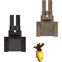 Комплект фигурки Minecraft Build A Portal Rabbits / зайчета / Mattel - 2 броя, снимка 3 - Фигурки - 41486692