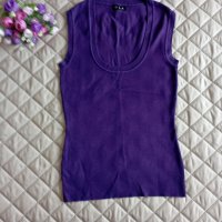 🪷 Лилаво пуловерче без ръкави С размер 🌼, снимка 1 - Блузи с дълъг ръкав и пуловери - 40264248