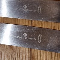 3 ножа за хранене Waring & Gilow стомана Шефилд на снимката са два прочети, снимка 3 - Прибори за хранене, готвене и сервиране - 44201364