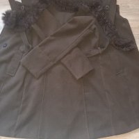 Дамско палто и подарък шал с естествен косъм , снимка 5 - Палта, манта - 34623237