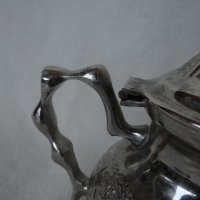 Посребрен чайник с маркировка, снимка 4 - Антикварни и старинни предмети - 41584172