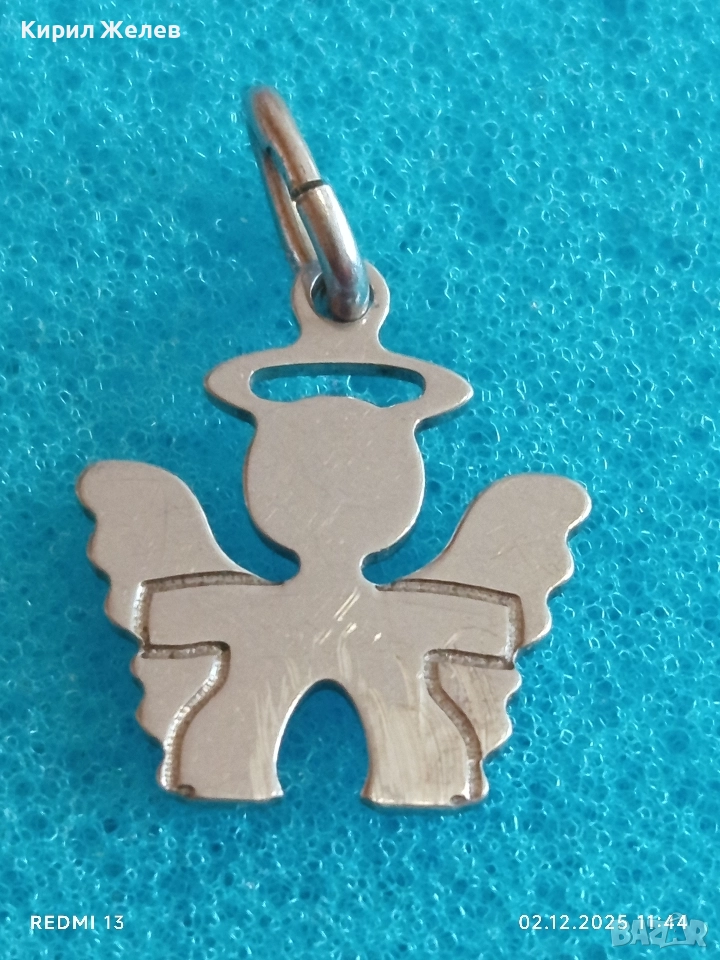 Сребърна висулка АНГЕЛЧЕ красив стилен дизайн 33196, снимка 1