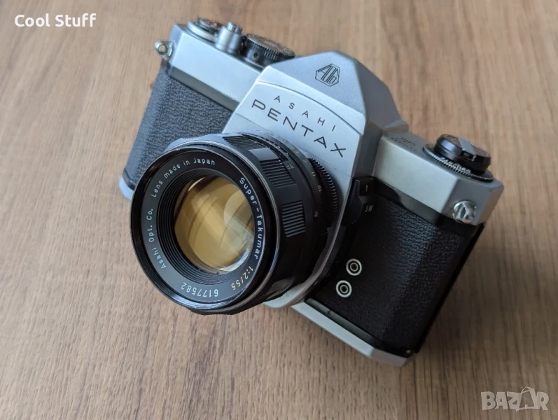 Фотоапарат Asahi Pentax SP500 с обектив Super-Takumar 1:2/55 , снимка 1