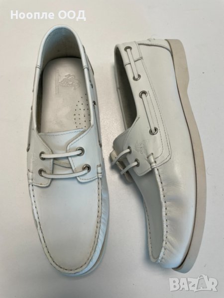 Мъжки обувки от естествена кожа - Бели , снимка 1