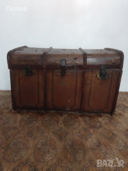  Старинен Пътнически сандък куфар, снимка 1