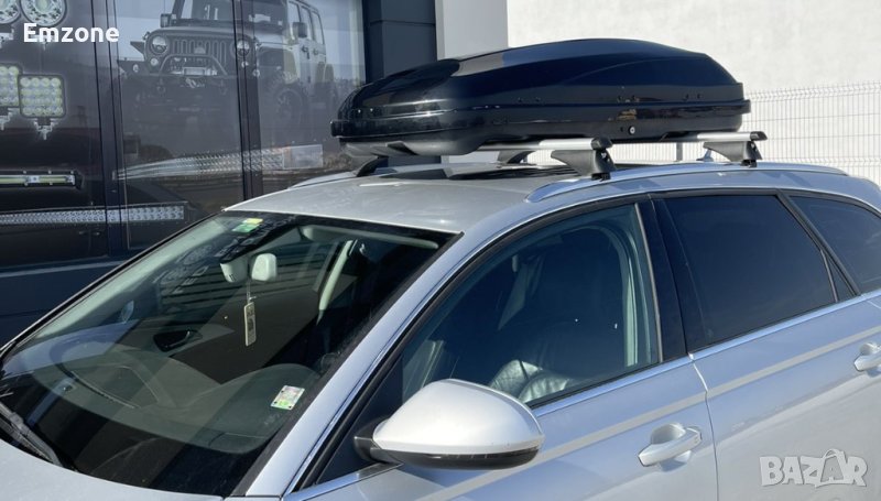 Автобокс Аутобокс Кутия Багажник за Автомобил 380л черен 152х70х35см, снимка 1