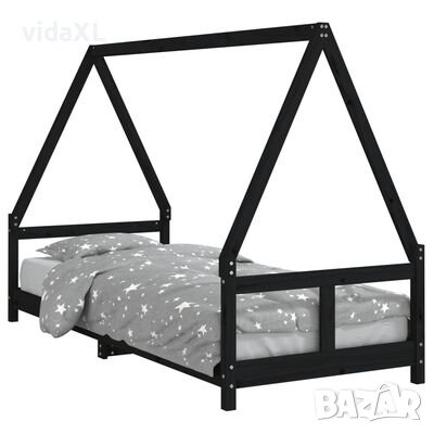 vidaXL Рамка за детско легло 80x200 см масивна борова дървесина（SKU:834452, снимка 1