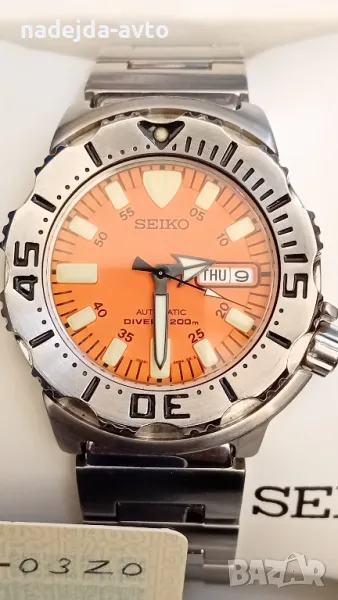 Seiko SKX781 7S26-0350 Orange Monster AT Watch 200m Wristwatch Used, снимка 1