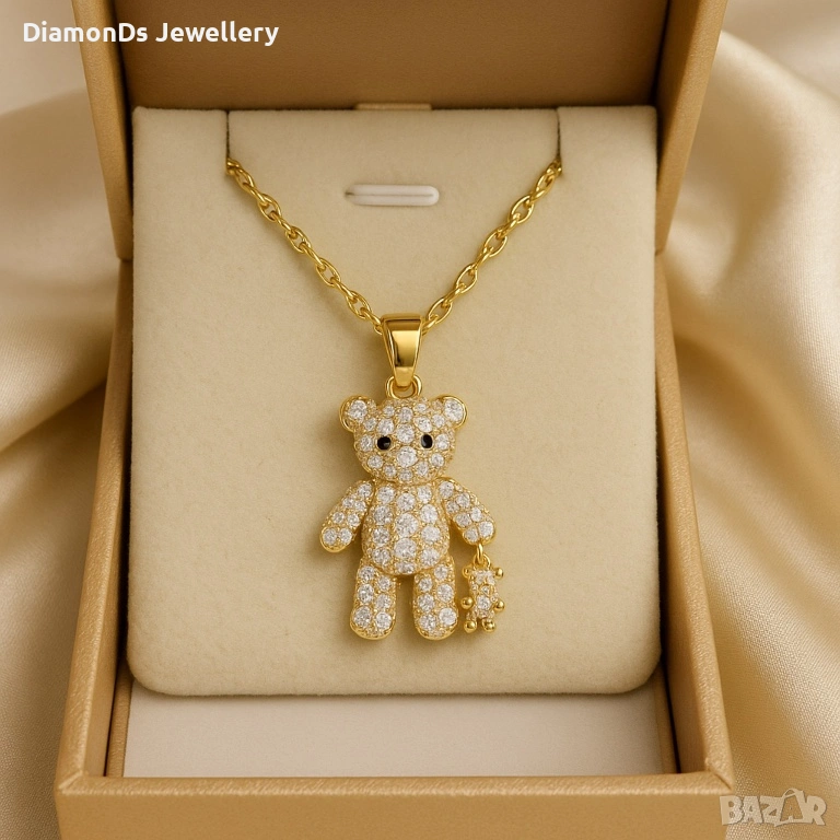 Колие „Мече – класически кристали, снимка 1