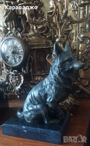 Бронзова Статуетка Вълк, снимка 1