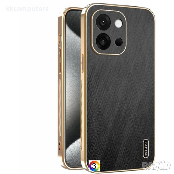 OnePlus 13s 5G / OnePlus 13T 5G KADEM Electroplating Silk Texture PU + TPU Калъф и Протектор, снимка 1